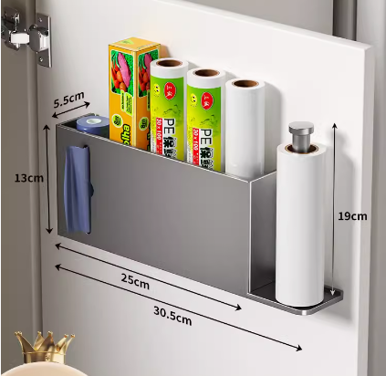 Hot push multifunctional hanging storage rack (gray large size) (specification: 30.5*19*5.5CM)