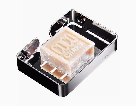 Hot push stainless steel soap box (small size) (specification: 13.5*9.5CM)