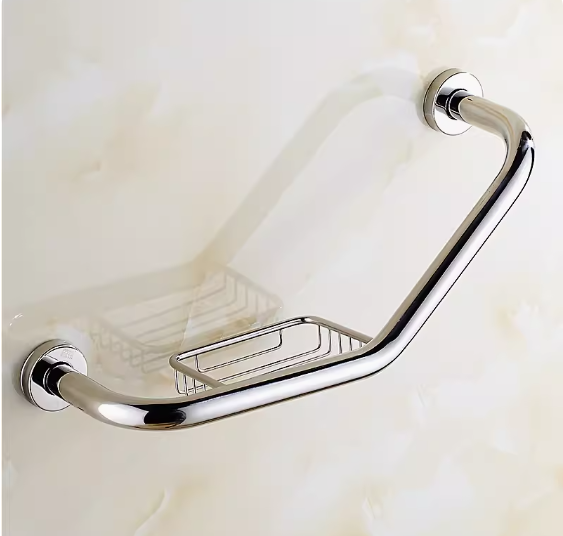 Hot 304 stainless steel handrails (with soap net) (Specification: 48*24.5*24.5*12CM)