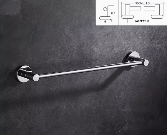 Hot push 304 stainless steel towel single pole (30CM) (specification: 30*8.5*6CM)
