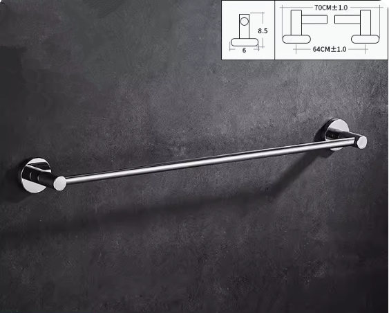 Hot push 304 stainless steel towel single pole (70CM) (specification: 70*8.5*6CM)