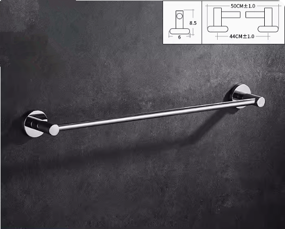 Hot push 304 stainless steel towel single pole (50CM) (specification: 50*8.5*6CM)