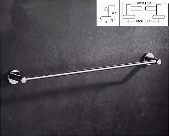 Hot push 304 stainless steel towel single pole (90CM) (specification: 90*8.5*6CM)