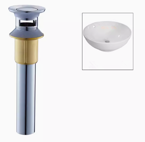 Hot push bathroom washbasin drain (flip-up drain (with overflow)) (Specification: 20.5CM)
