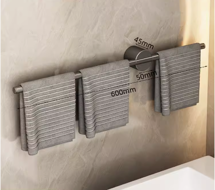 Hot push bathroom towel rack (60CM) (specification: 60*5*4.5CM)