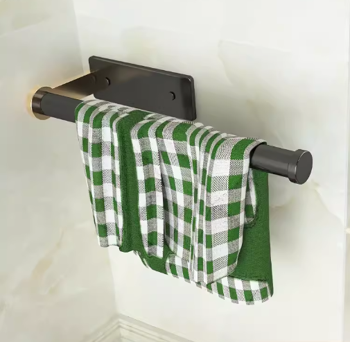 Hot recommended kitchen rag rack (black gold model) (specification: 28*9*4*12.5CM)