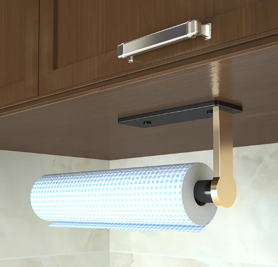 Hot recommended kitchen roll holder (black gold model) (specification: 28*9*4*12.5CM)