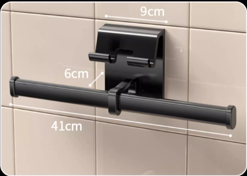 Hot recommended balcony parallel bar clothes hanger mobile phone storage rack (gun gray) (specification: 41*9*6CM)