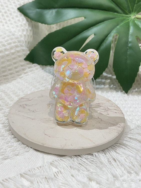 愛心x星星亮片熊熊手機支架