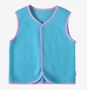 Hotly recommended baby autumn and winter thickened warm fleece vest (C1047 Cuilan Purple Edge) (Size: 86CM (please contact customer service to confirm the delivery size after placing the order)