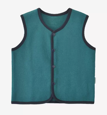 Hotly recommended baby autumn and winter thickened warm fleece vest (C1047 dark green body with black edges) (size: 73.86.92CM (please contact customer service to confirm the delivery size after placing the order)