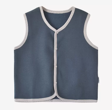 Hotly recommended baby autumn and winter thickened warm fleece vest (C1047 gray gray edge) (size: 80.86.92CM (please contact customer service to confirm the delivery size after placing the order)