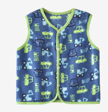 Hotly recommended baby autumn and winter thickened warm fleece vest (C1049 Zhangqing Automobile) (size: 73-92CM (please contact customer service to confirm the delivery size after placing the order)