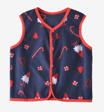 Hotly recommended baby autumn and winter thickened warm fleece vest (C1049 Christmas tree) (size: 73-100CM (please contact customer service to confirm the delivery size after placing the order)