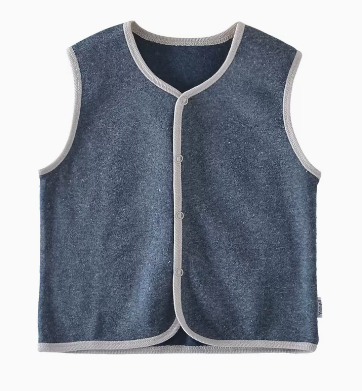 Hotly recommended baby autumn and winter thickened warm fleece vest (C1047 linen black and gray edge) (size: 73.80.86CM (please contact customer service to confirm the delivery size after placing the order)