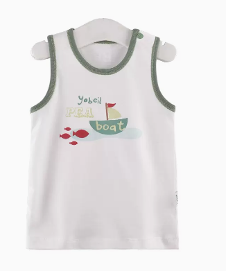Hotly recommended baby summer thin cotton vest (grass green sailing boat) (size: 66.73CM (please contact customer service to confirm the delivery size after placing the order)