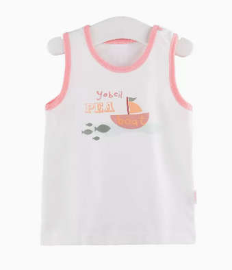 Hot recommended baby summer thin cotton vest (light pink sailboat) (size: 66CM (please contact customer service to confirm the delivery size after placing the order)