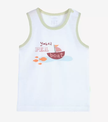 Hotly recommended baby summer thin cotton vest (bean green sailing boat) (size: 66CM (please contact customer service to confirm the delivery size after placing the order)