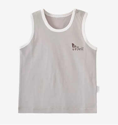 Hotly recommended baby summer thin cotton vest (gray with white edges) (size: 73.80.86CM (please contact customer service to confirm the delivery size after placing the order)