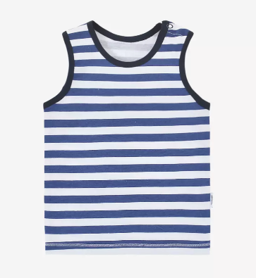 Hot recommended baby summer thin cotton vest (big stripe blue) (size: 66.80CM (please contact customer service to confirm the delivery size after placing the order)