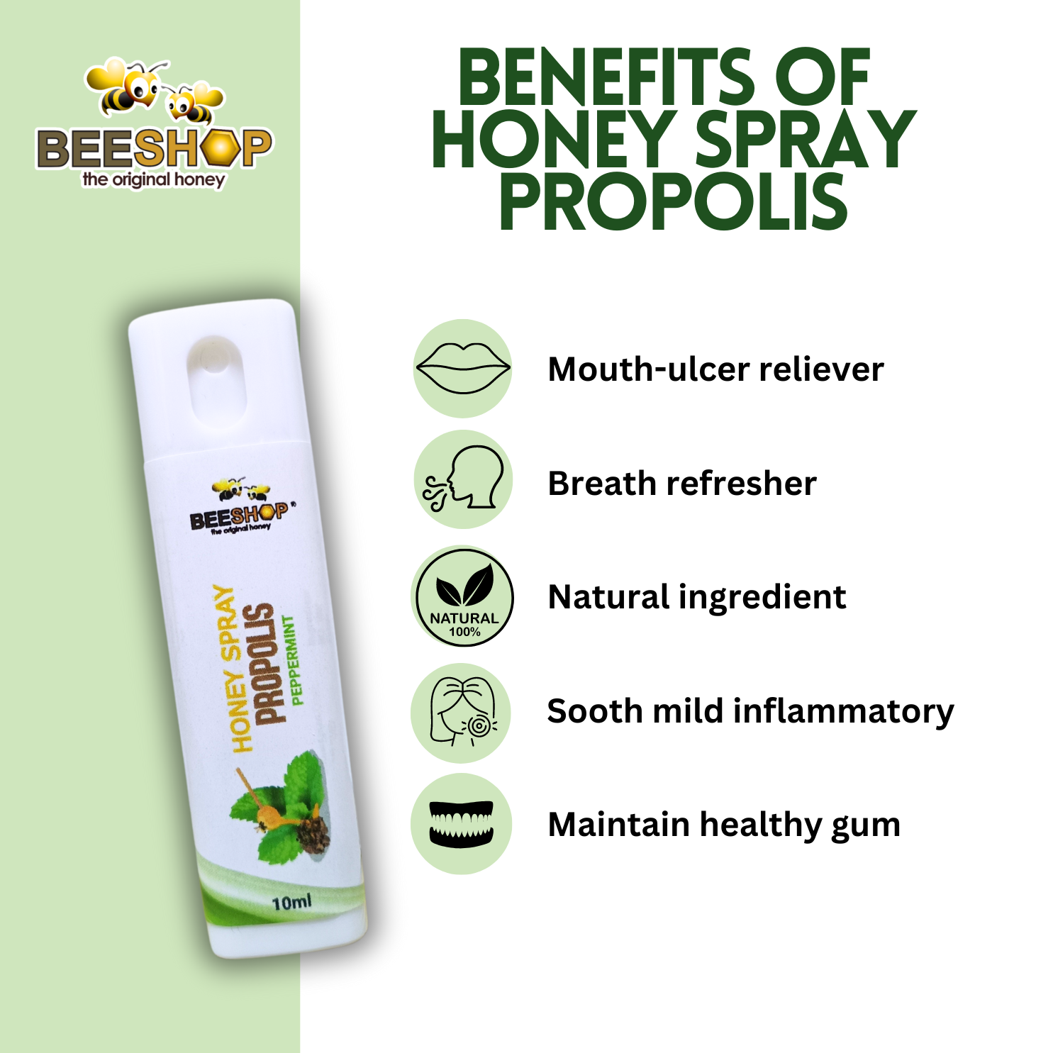 Honey Spray Propolis With Peppermint 10ML