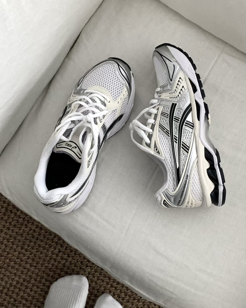 <奇蹟降價!!>ASICS Gel-Kayano 14 "White Midnight" 金屬銀 復古 午夜藍