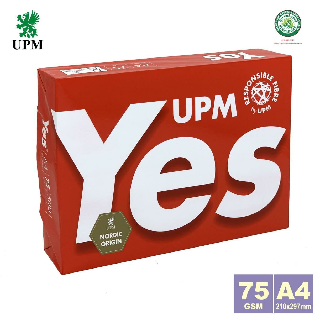 75克 A4 歐洲芬蘭 UPM "YES" 白影印紙 (500張) a4紙
