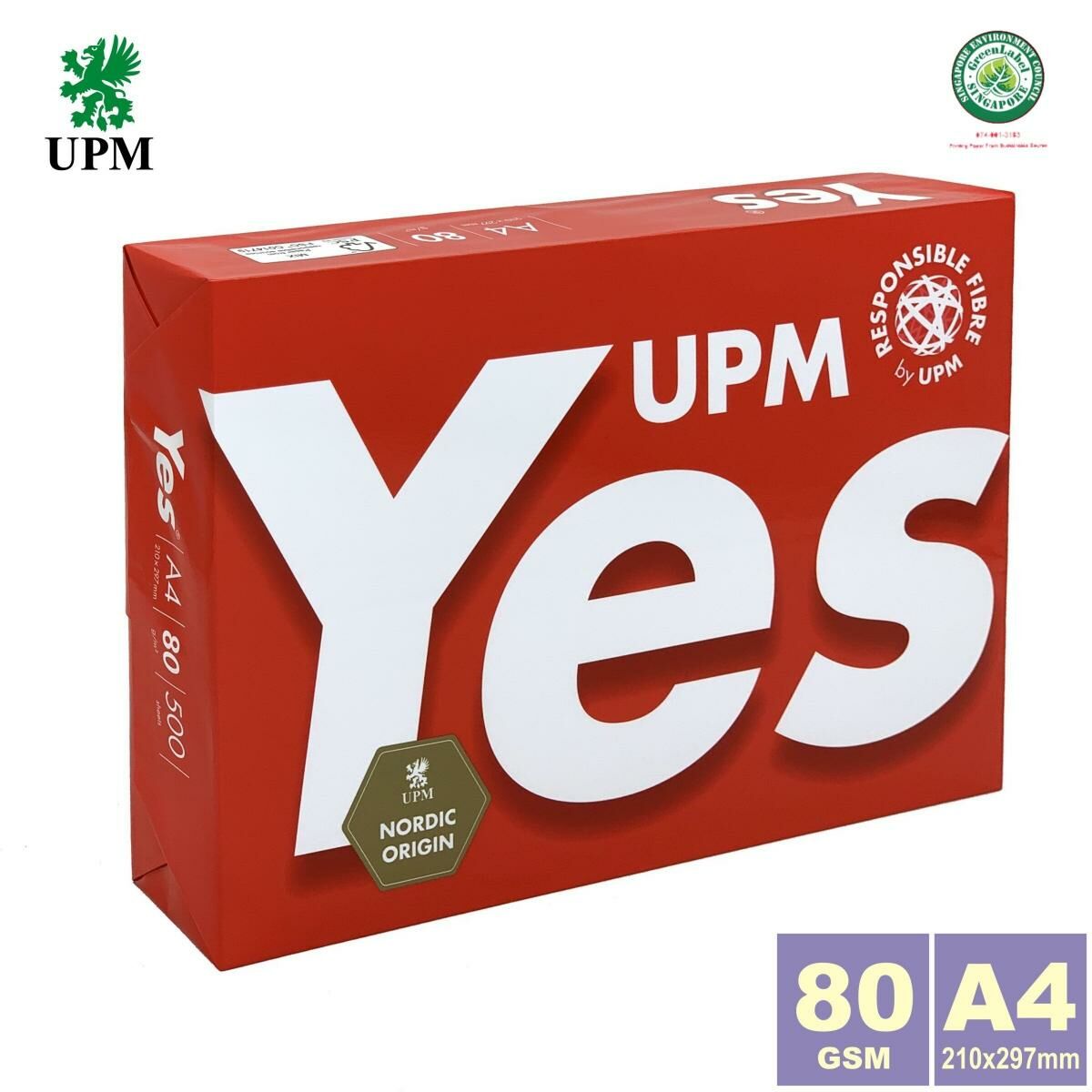 80克 A4 歐洲芬蘭 UPM "YES" 白影印紙 (500張) a4紙