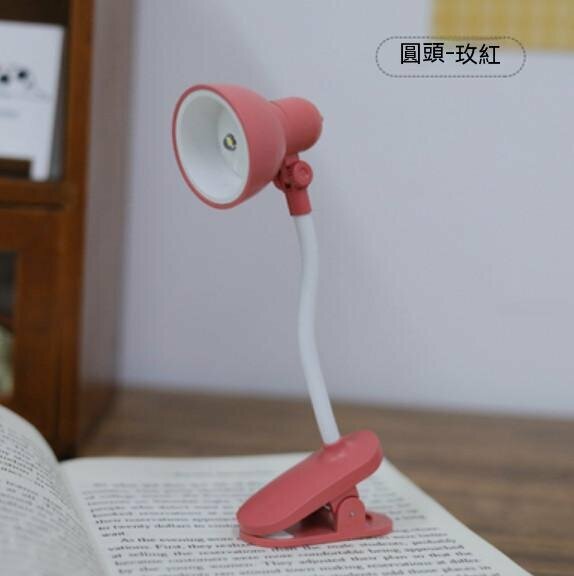 Popular bedside bedroom desktop mini table lamp (round head-rose red)