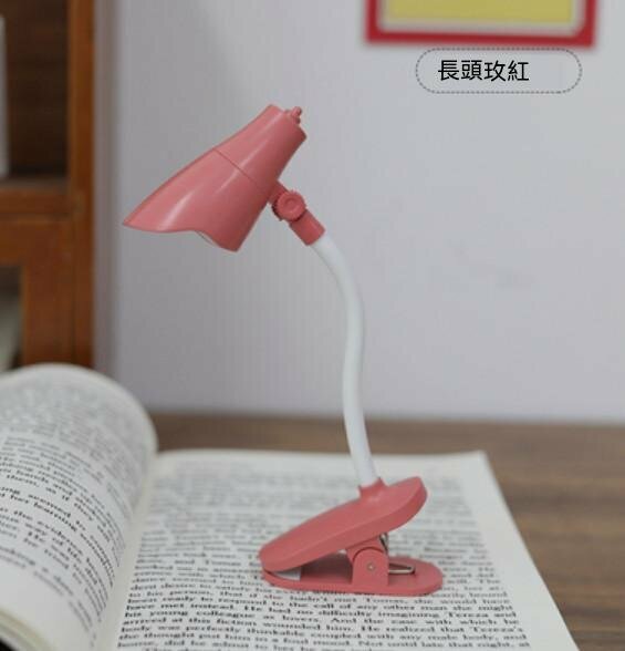 Popular bedside bedroom desktop mini table lamp (long head - rose red)