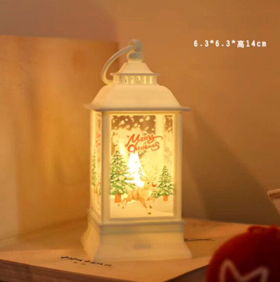 Popular Christmas portable night light (square light-elk)