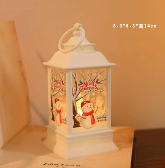 Popular Christmas portable night light (square light-snowman)