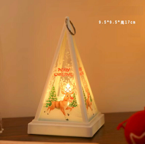 Popular Christmas portable night light (triangular light-elk)
