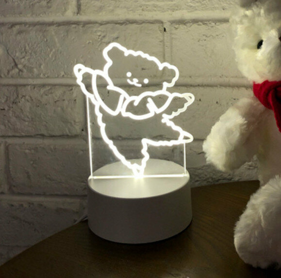 Popular bedroom bedside night light (Happy Bear-three-color light)