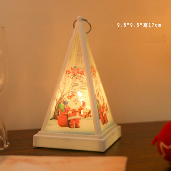Popular Christmas portable night light (triangular light-elderly)