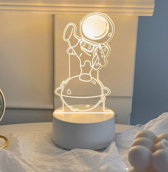 Popular bedroom bedside night light (Spaceman - three-color light)