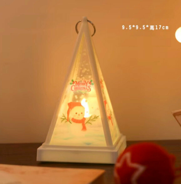 Popular Christmas portable night light (triangular light-snowman)