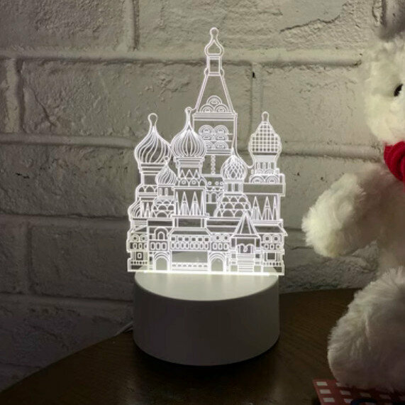 Popular bedroom bedside night light (castle-three-color light)