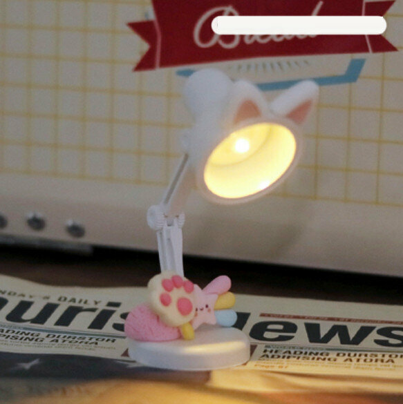 Popular bedroom bedside mini night light (white rainbow popsicle cat ears)