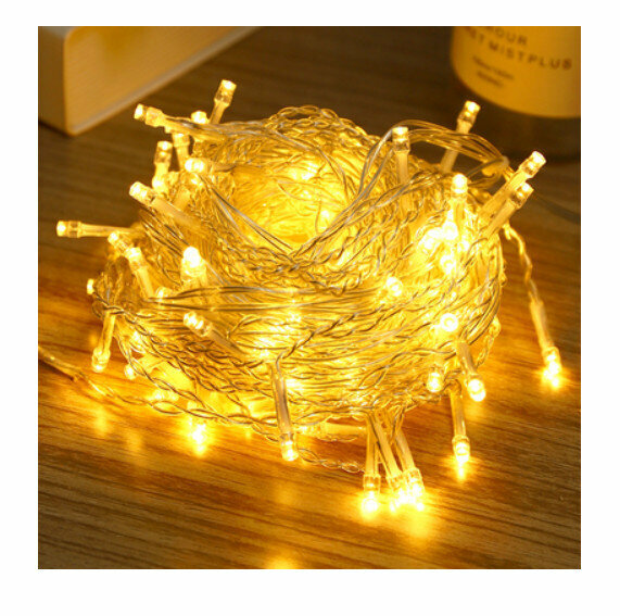 新款LED裝潢燈【窗簾燈-暖光】【【插電款】4米長x0.6米高】 