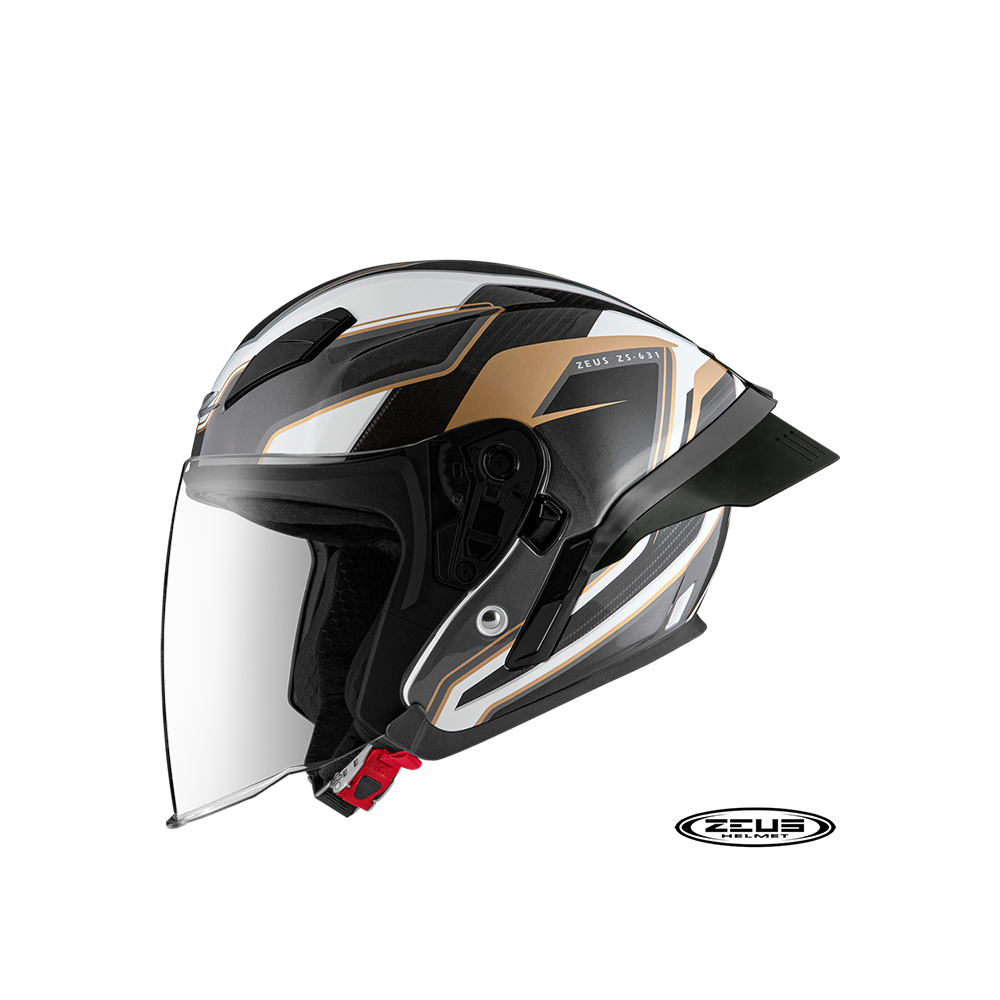 ZEUS 瑞獅 ZS-631 BS1 音速半罩式安全帽 白金