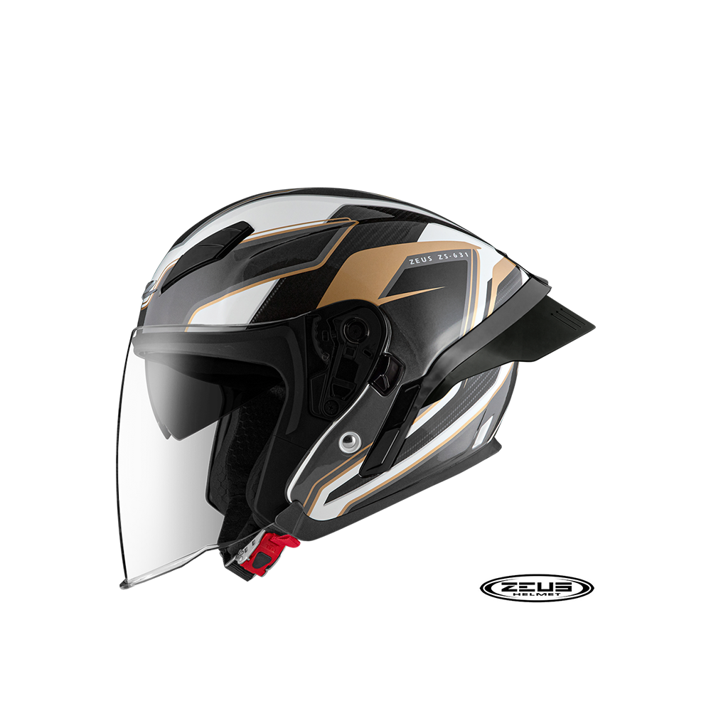 ZEUS 瑞獅 ZS-631 BS1 音速半罩式安全帽 白金