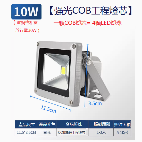 New LED strong light COB engineering wick (10W-white light)