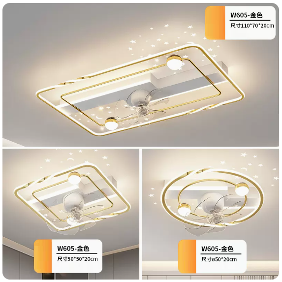 New ceiling lamp set (3-piece set [Package 5_Platinum_Two rooms and one living room_Remote control] Infinitely dimmable)