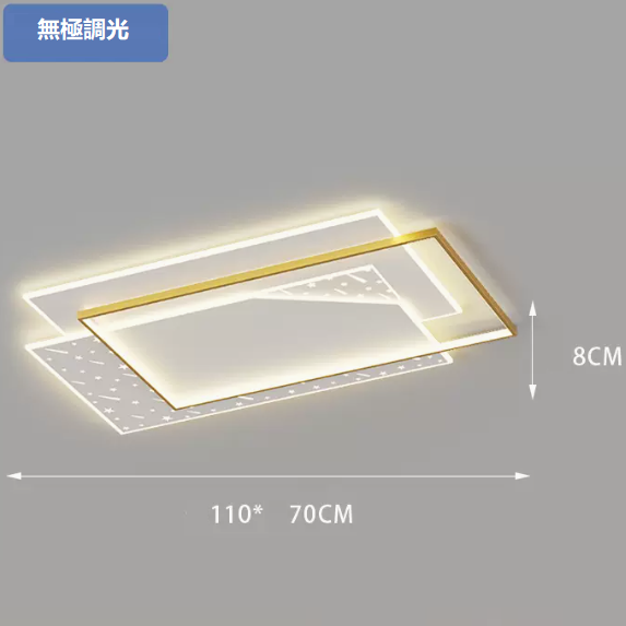 Hot selling ceiling lamp (1002 platinum_large living room 110CM remote control [stepless dimming])