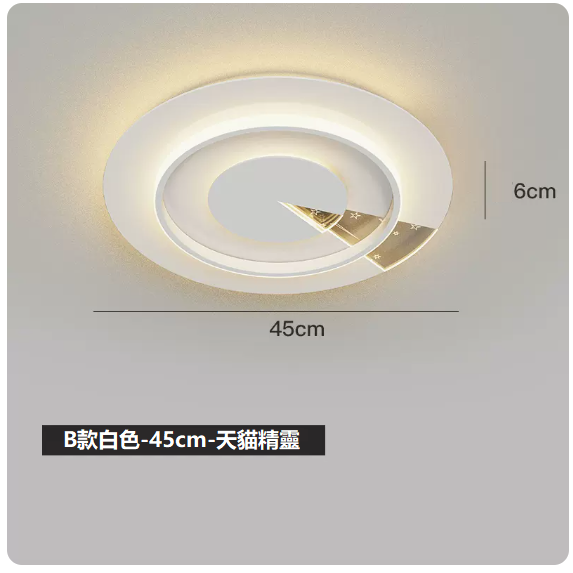 熱賣吸頂燈（TY066白色_臥室45CM遙控【天貓精靈】）