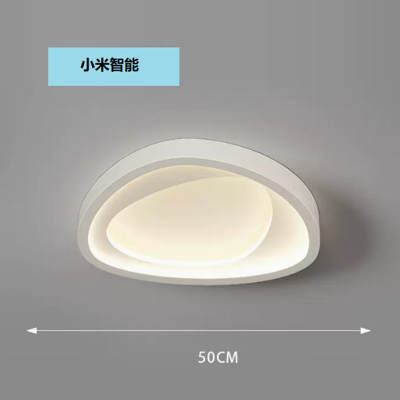 熱賣吸頂燈（LC9980白色_橢圓50CM遙控【支持小愛智能】）