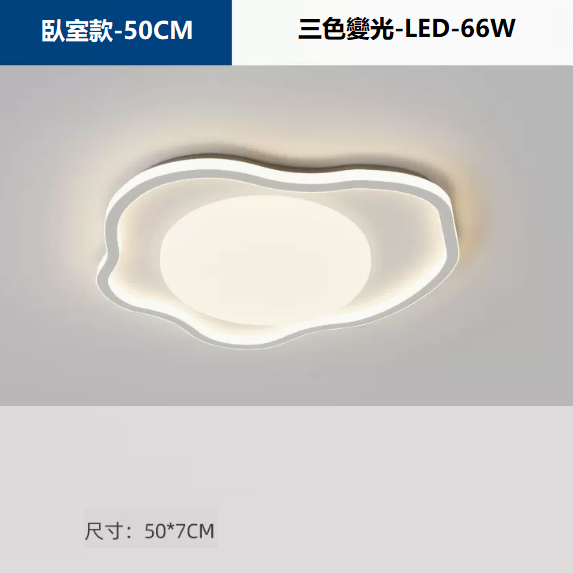 熱賣吸頂燈（護眼97顯指【TY9086白色_臥室50CM_66瓦_三色變光】）
