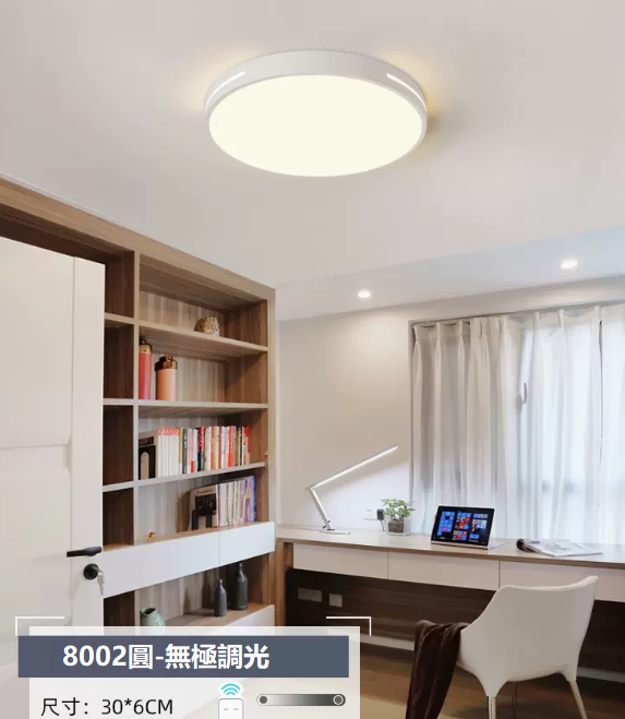 Hot Selling Ceiling Lamp (8002 Round_Bedroom 30CM Remote Control [Infinitely Dimmable])