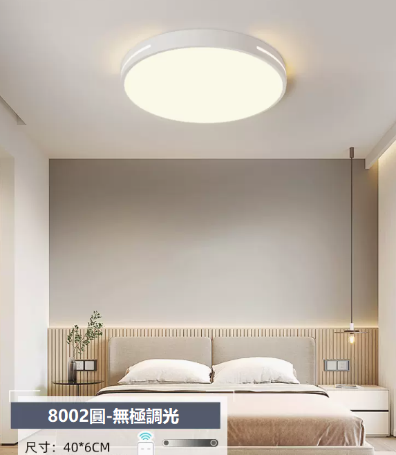 Hot Selling Ceiling Lamp (8002 Round_Bedroom 40CM Remote Control [Infinitely Dimmable])